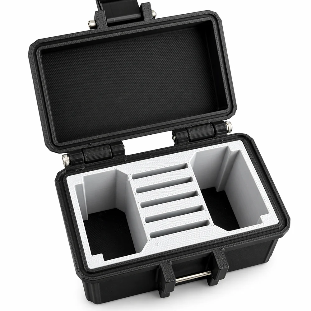 Zuneec - 2 Slot-Camera Battery + 5 SD Slots| Rugged Style| Battery Storage Case | Customizable