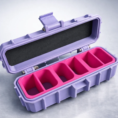 Zuneec- 6 Slot-Camera Battery Case | Rugged Style| Battery Storage Case | Customizable