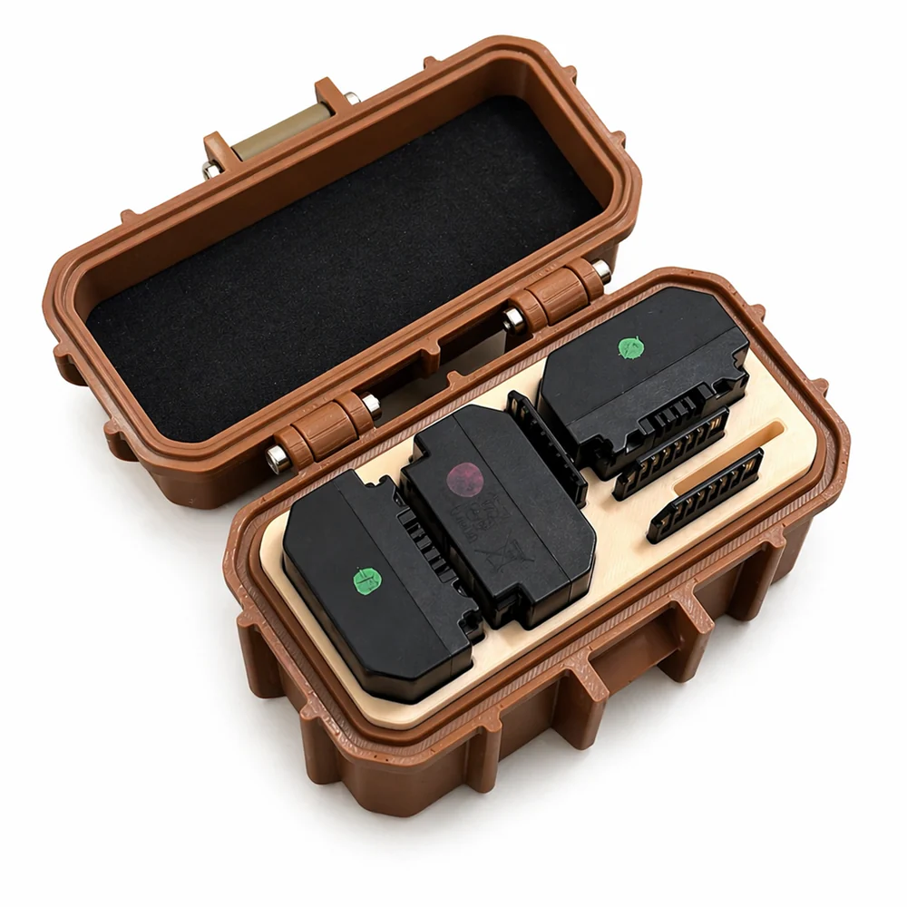 Zuneec- 3 Slot-Camera Battery + 4 SD Slots| Rugged Style| Battery Storage Case | Customizable