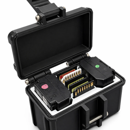 Zuneec - 2 Slot-Camera Battery + 5 SD Slots| Rugged Style| Battery Storage Case | Customizable