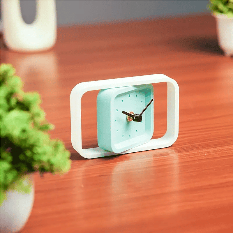 SpinFrame Desk Clock